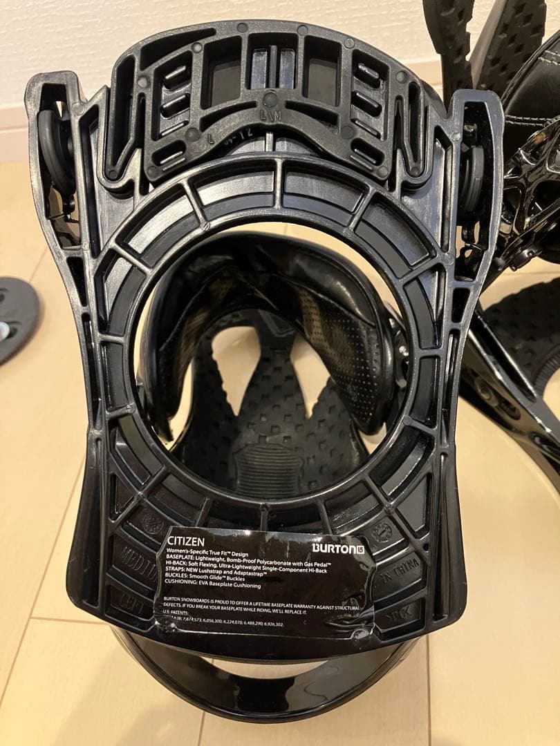 Burton スノーボード ビンディング 3D プレート付き　バートン　黒