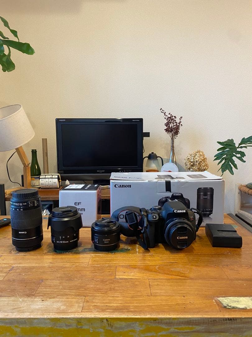 Canon EOS Kiss x9i一眼レフズームレンズ+単焦点レンズ2点セット