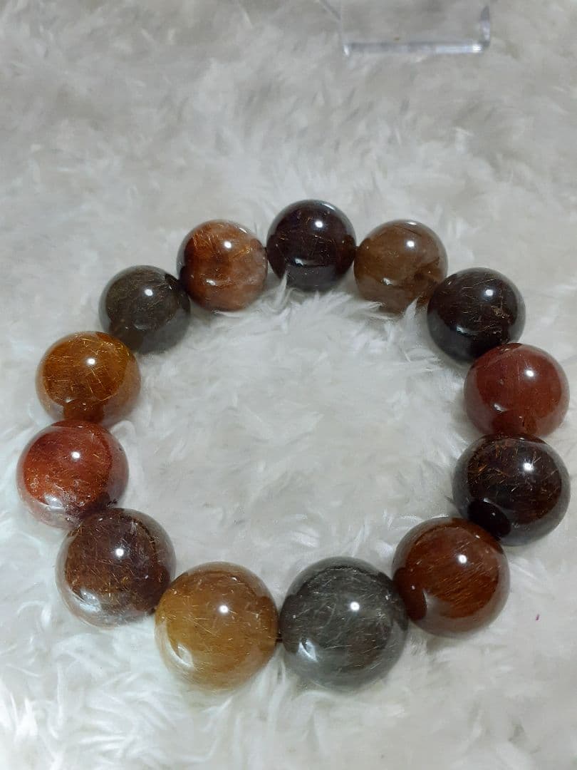 【1点もの】ミックス　ルチルクォーツ 　ブレスレット