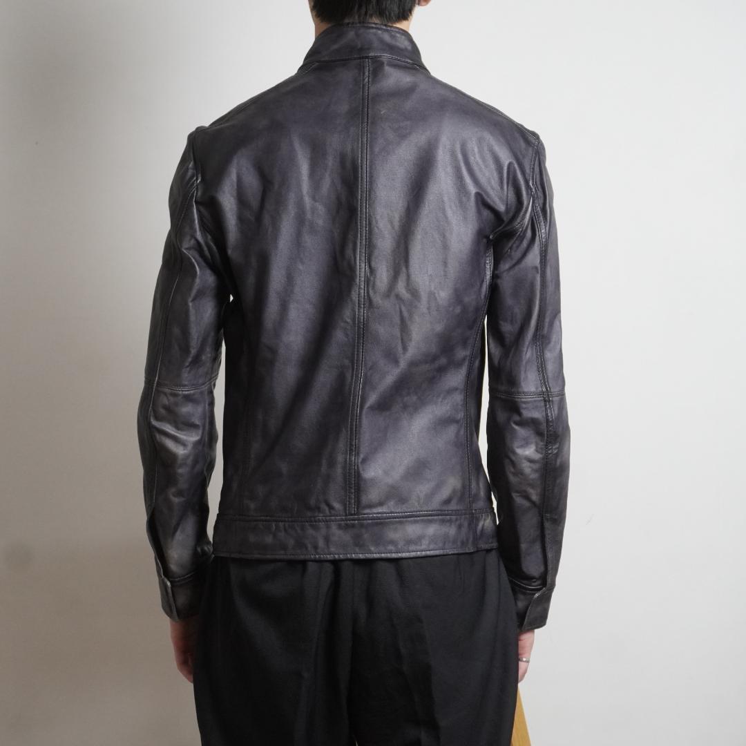 Platinum COMME CA レザージャケット 羊革 ブラウン/JW89