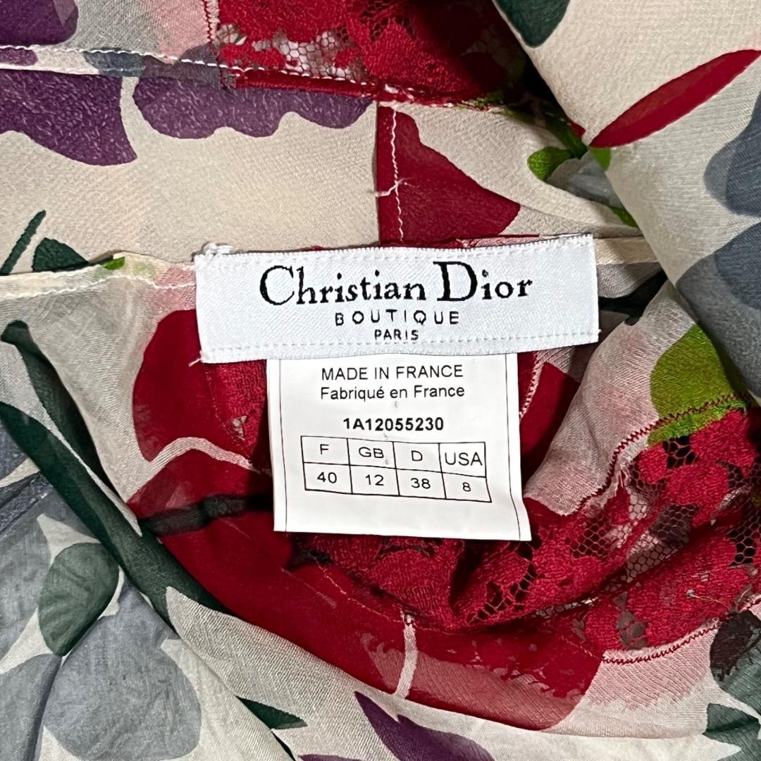 美品✨クリスチャンディオール ガリアーノ期 キャミソール レース 花柄 y2k