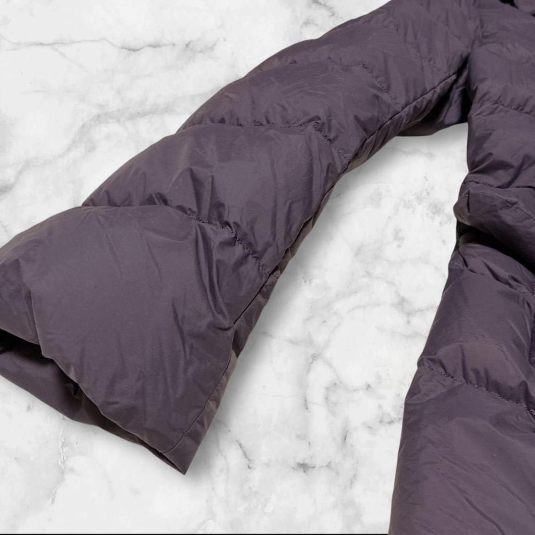 【美品】ユニクロ +J 　ウルトラライトダウン　フーデットコート パープル L