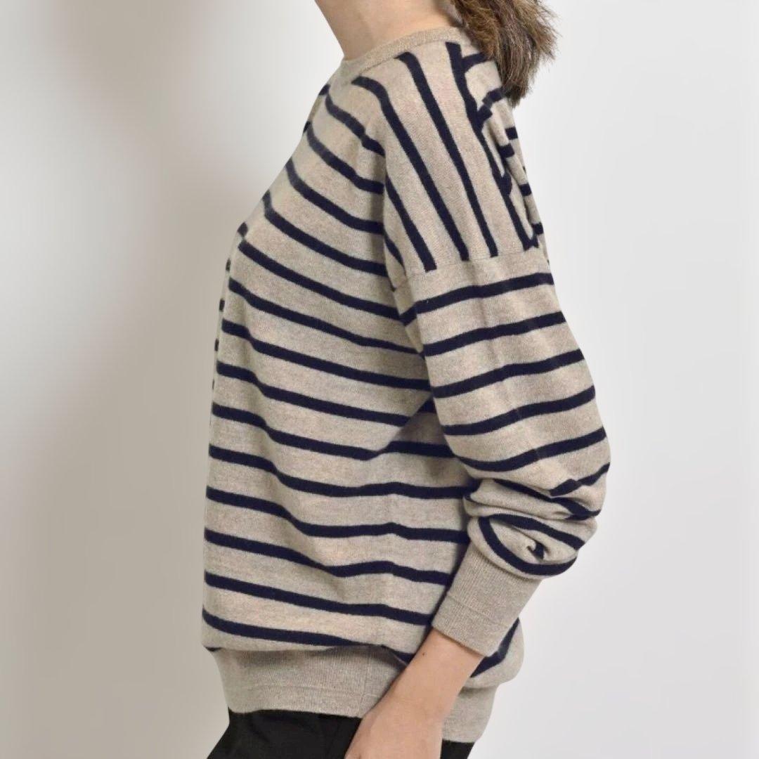 【アパルトモン】BORDER BF KNIT PULLOVER