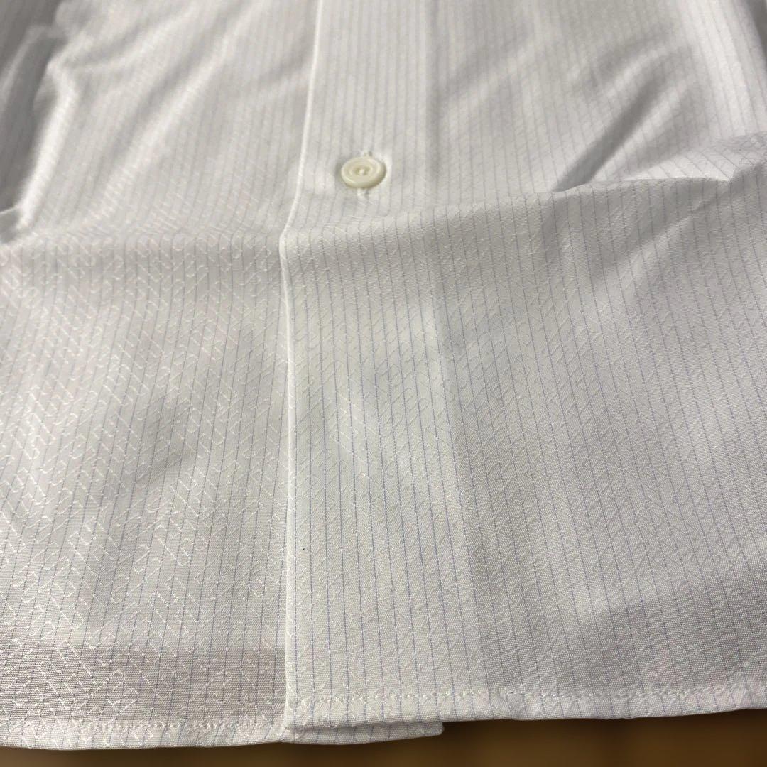 未使用　HERMES ホワイトストライプシャツ 40