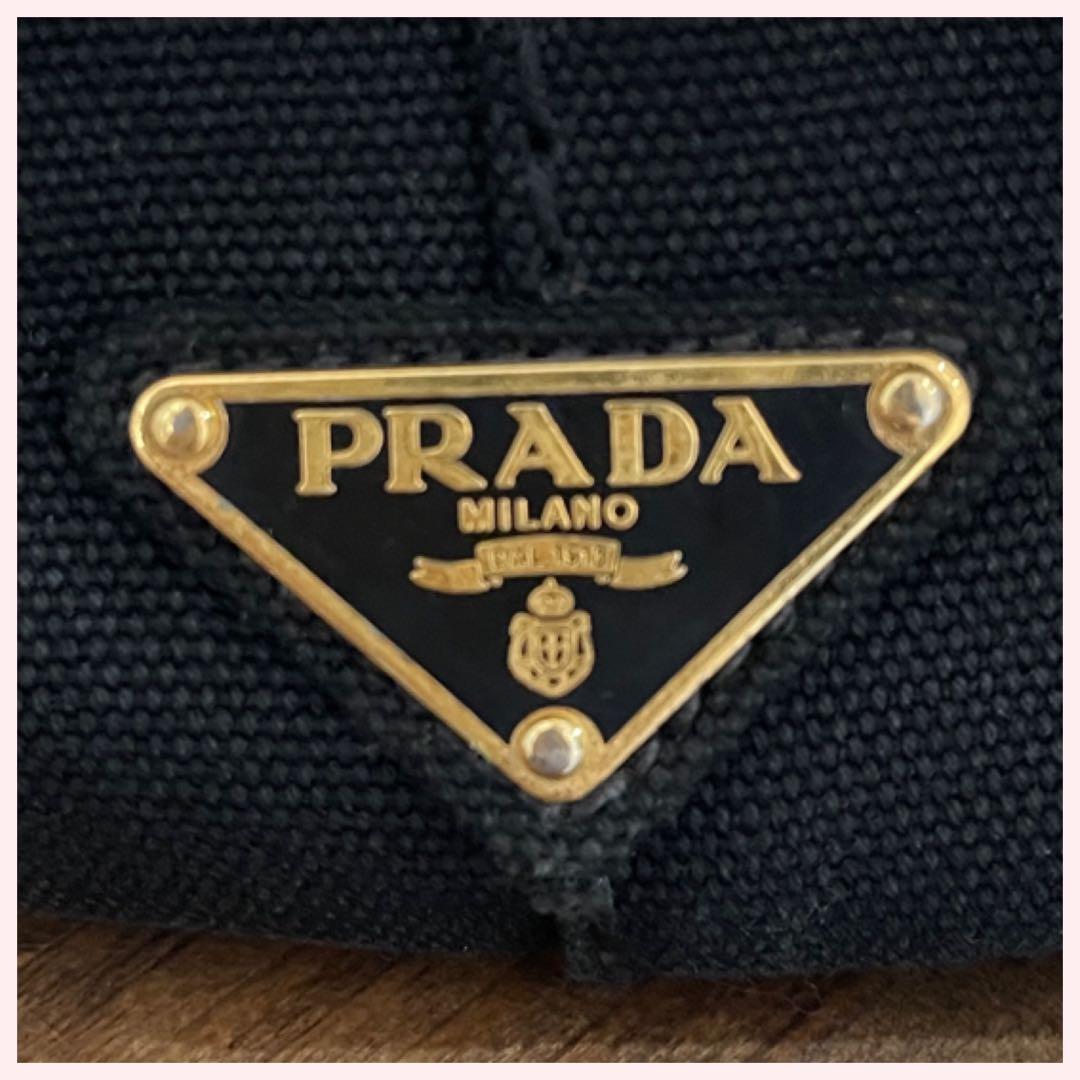 ＊ニコ＊PRADA カナパ 黒 トートバッグ