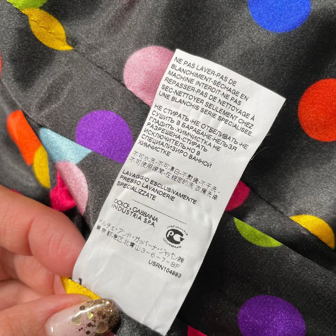 ドルチェアンドガッバーナ ラムレザー シングルライダースジャケット 黒　40