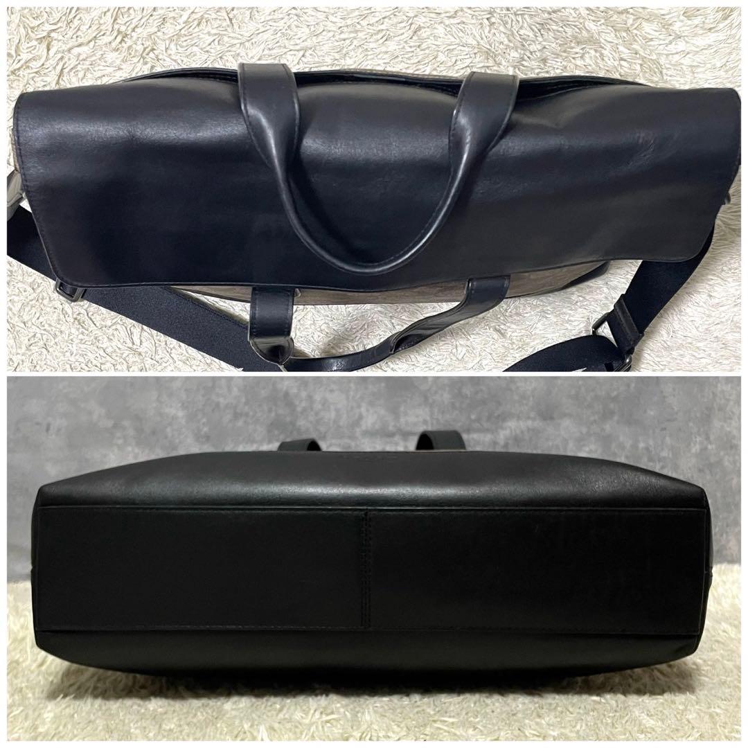 【極美品】COACH コーチ ビジネスバッグ ベージュ レザー PC収納可