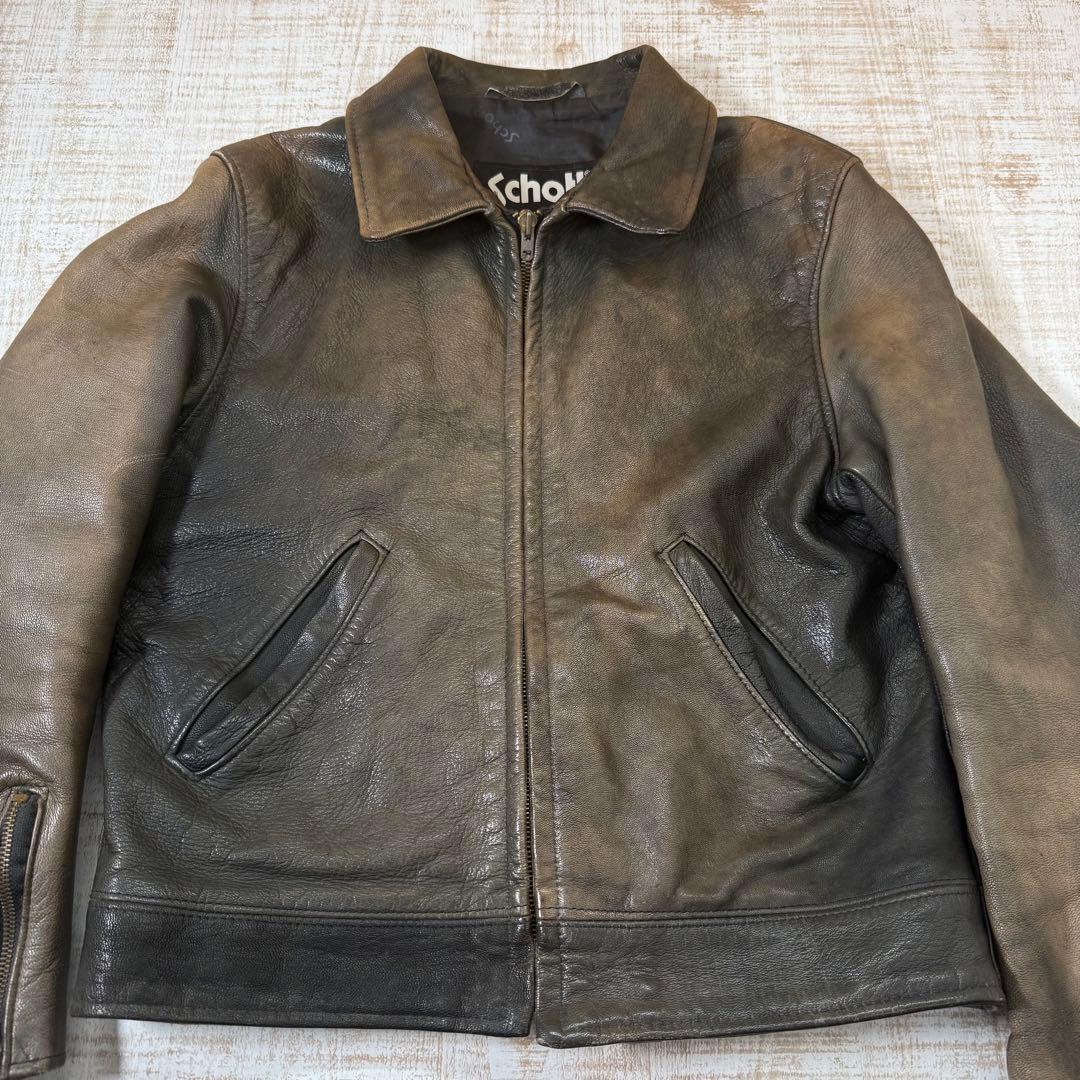 Schott ショットジャケット レザー ジップアップ Mサイズ