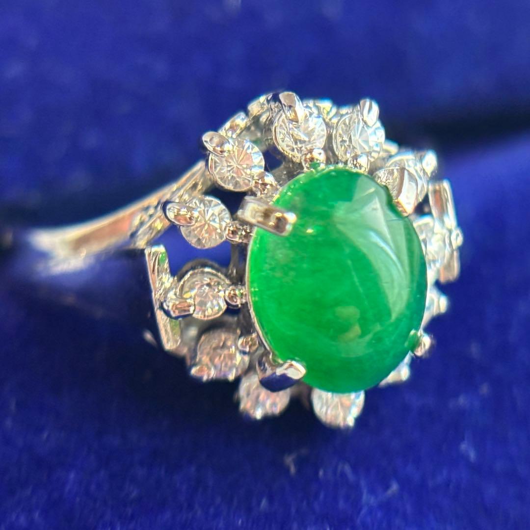 S*e様 9 指輪　シルバー　リング　レディース　グリーン　緑　キラキラ