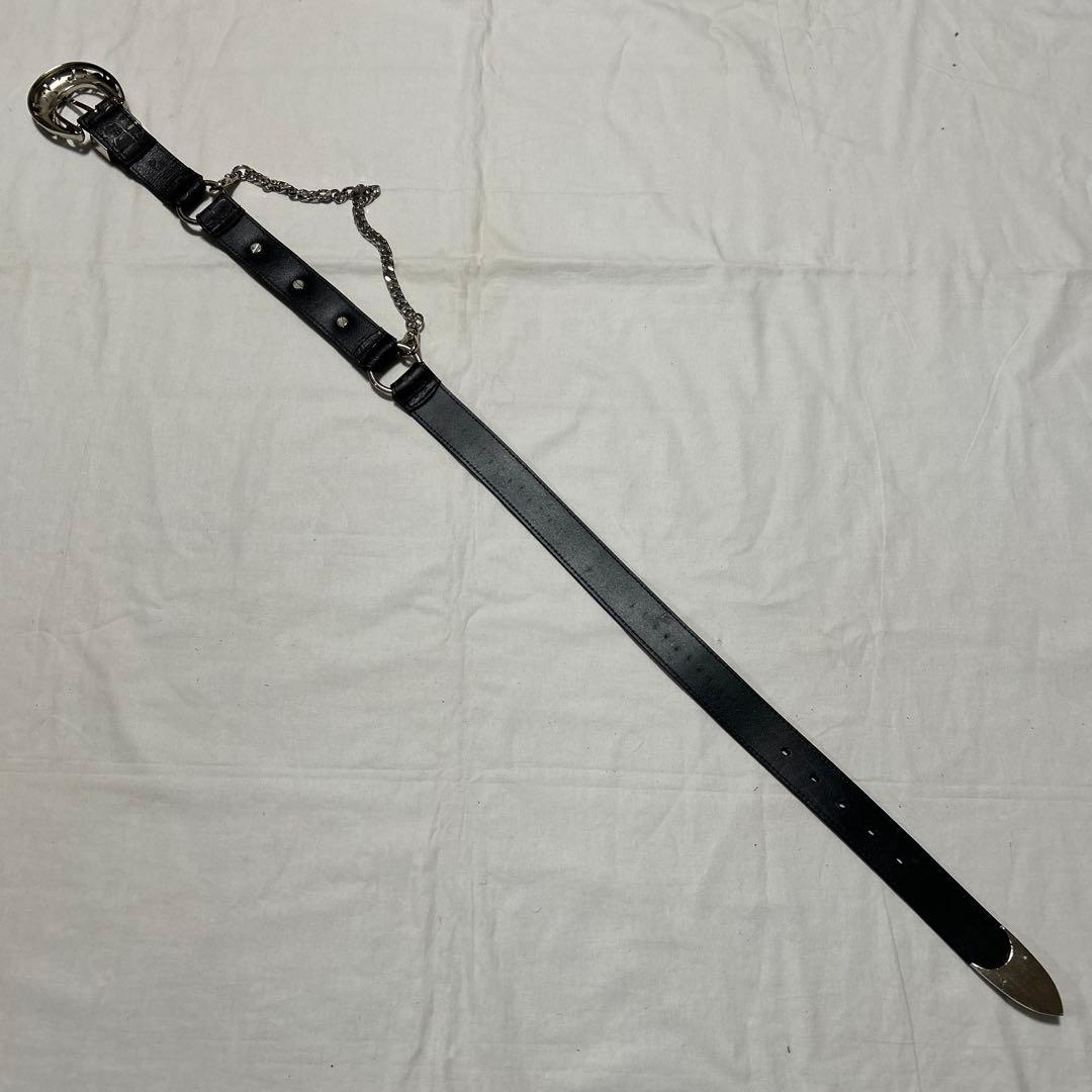 TORNADOMART 本革　コンチョ　スタッズ　ウエスタン　ベルト　レザー　黒