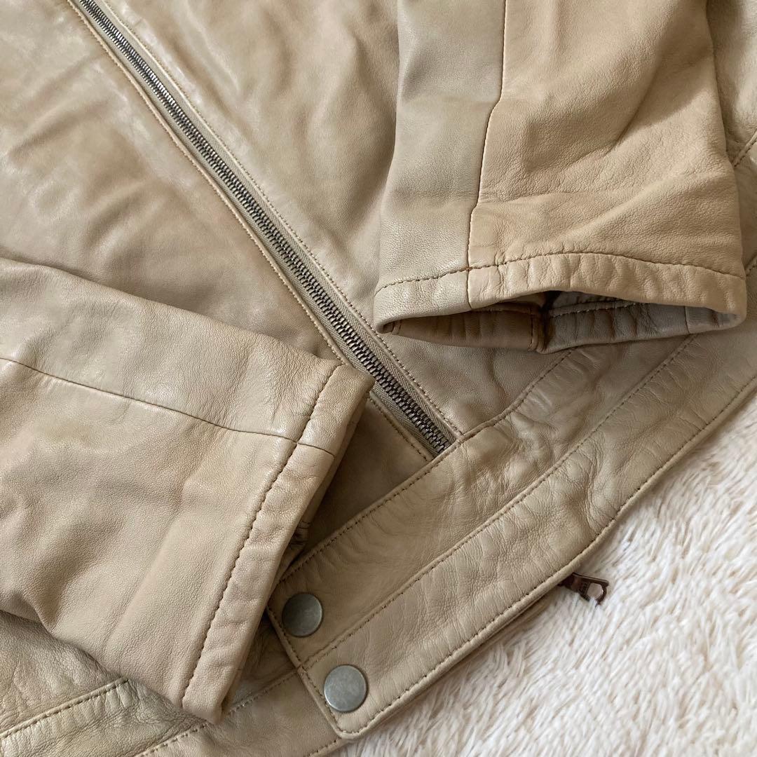 ✨羊革✨ラムレザー トゥモローランド シングルライダース レザージャケット L