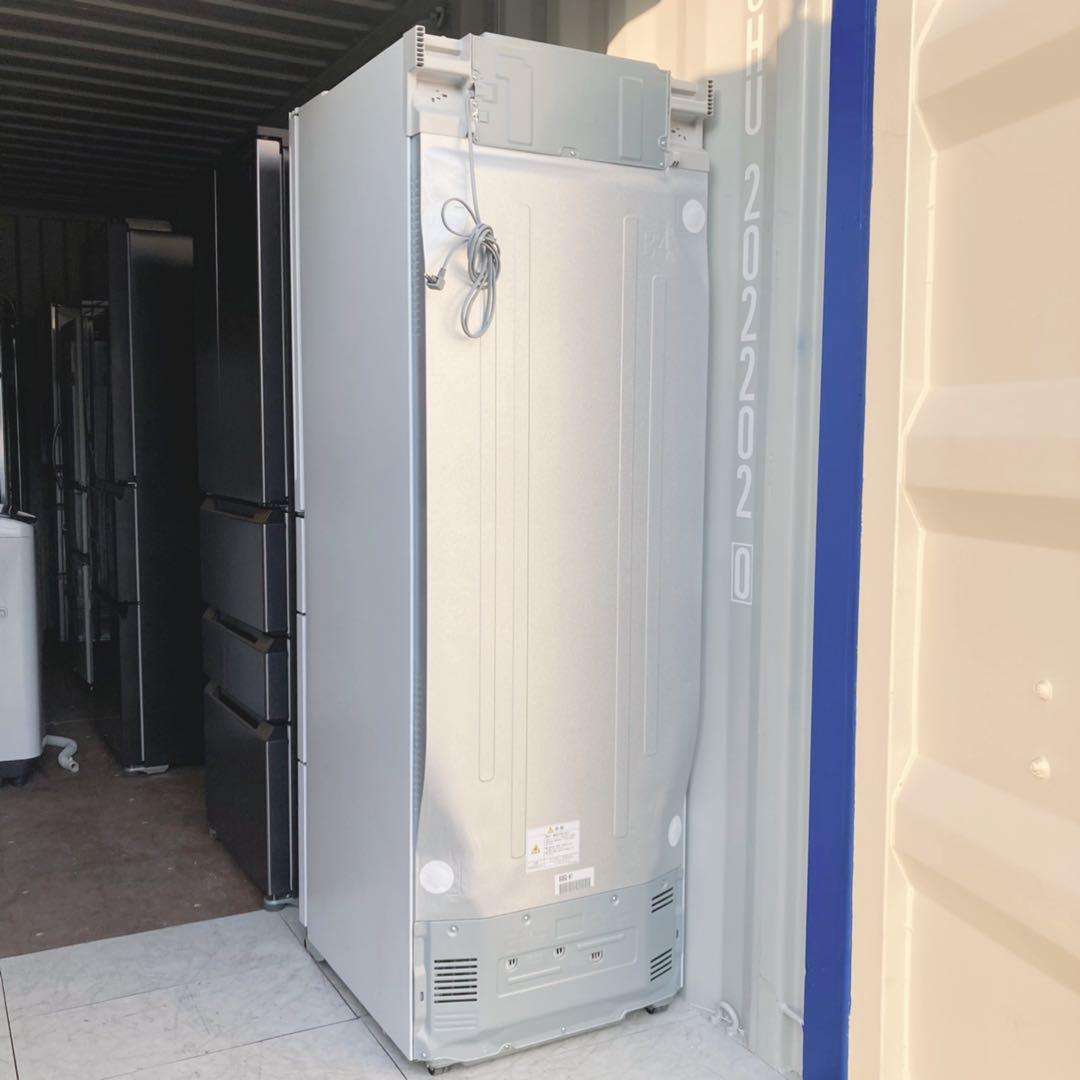 取付無料！三菱チルドルーム搭載おしゃれホワイトインテリアグラス冷蔵庫！洗濯機