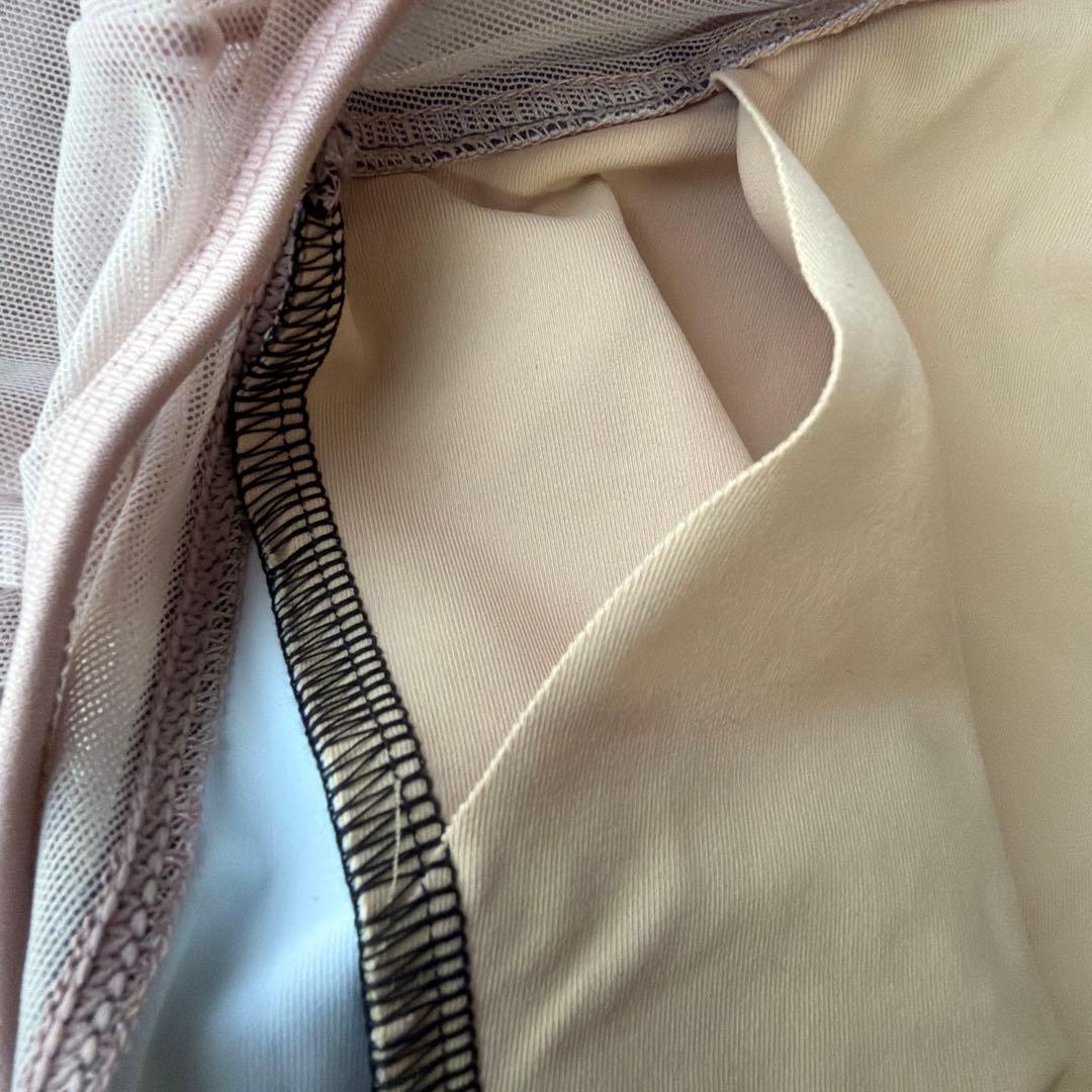 unoa ウノア　七分袖レオタード　チェック　グリーン、ネイビー系