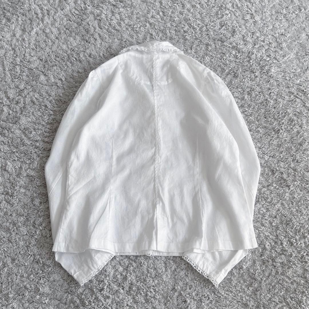 希少【ピコレース×ジャガード（花柄刺繍）】MIYACOミヤコ／シャツジャケット