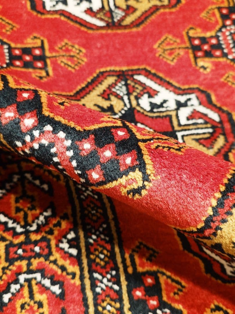 【gaogaoさま専用】ペルシャ絨毯トルクメン　トライバル　イラン手織り(15)