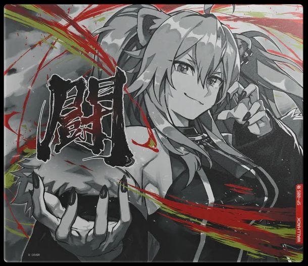 ガラスマウスパッド WALLHACK SP-005 獅白ぼたん