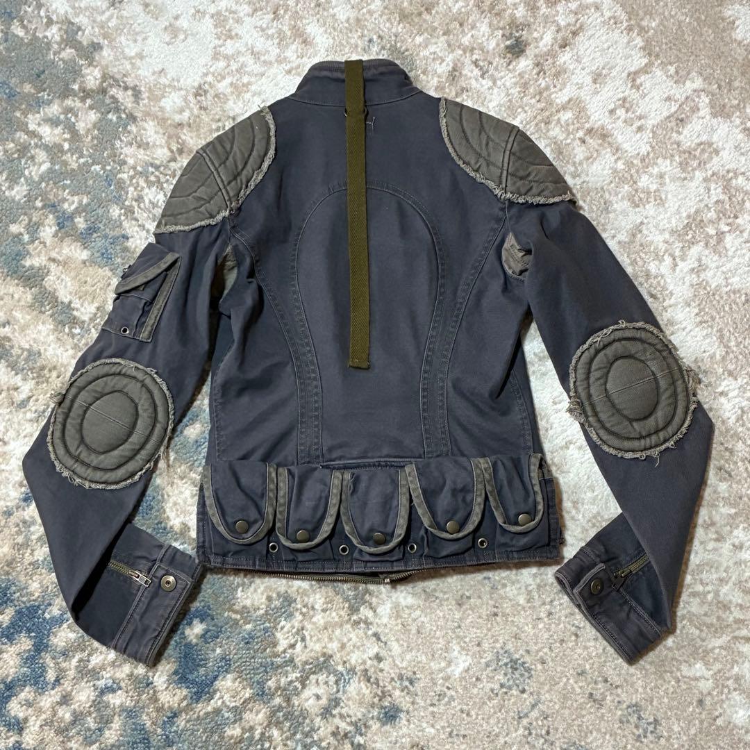 希少LGBミリタリー ジャケット ライダース ルグランブルーL.G.Bレア