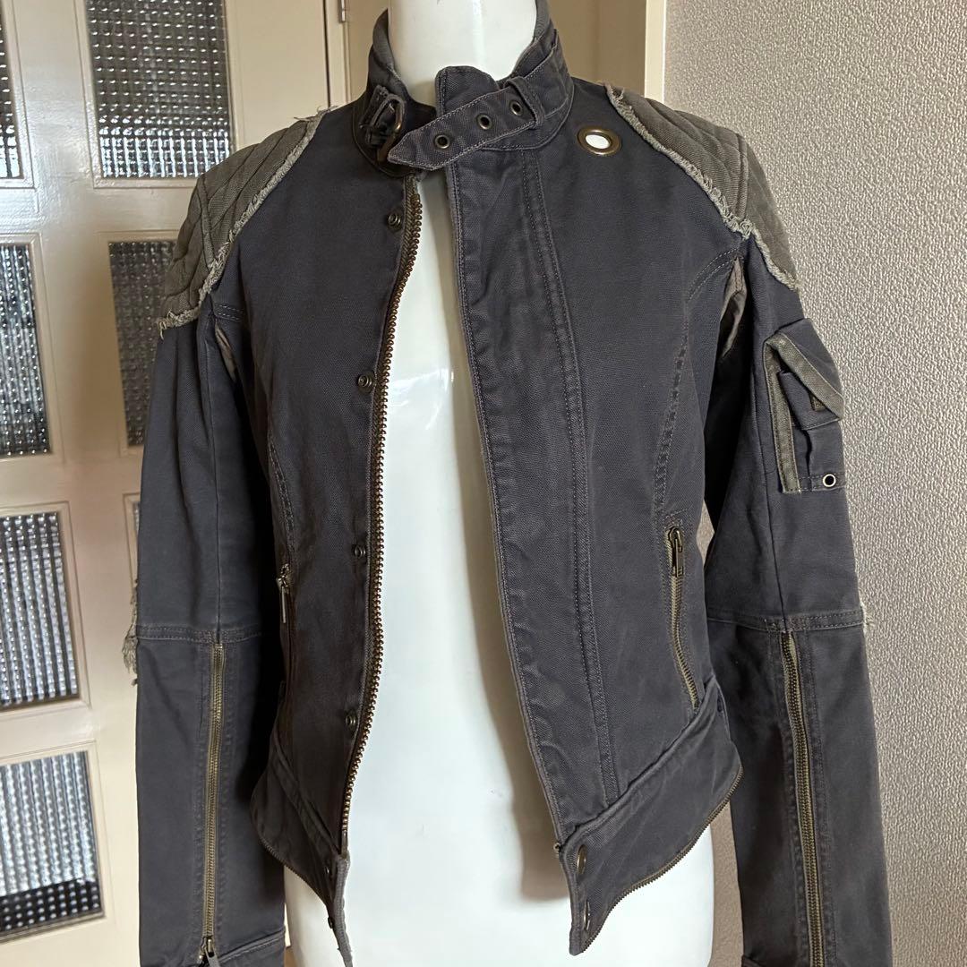 希少LGBミリタリー ジャケット ライダース ルグランブルーL.G.Bレア