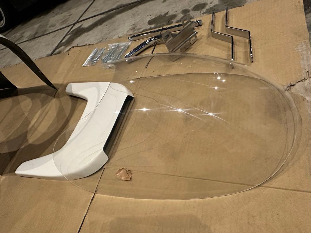 汎用ロケットカウル FRP 白ゲル ・ステー一式セット