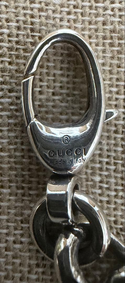 GUCCI インターロッキング ブレスレット 18号 シルバー チェーン