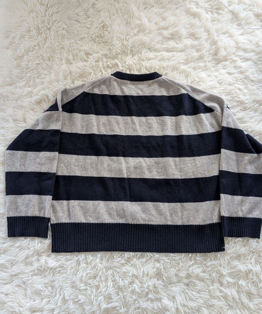 MORABITO BLANC ピュアカシミヤ100%ボーダーニット　38サイズ