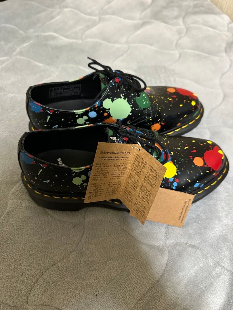 新品未使用　ドクターマーチン　1461 ペイントスプラッター　UK5