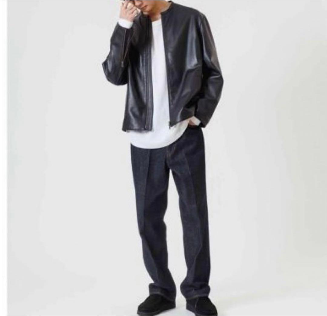 ADAM ET ROPE シープレザーライダース　ブラック