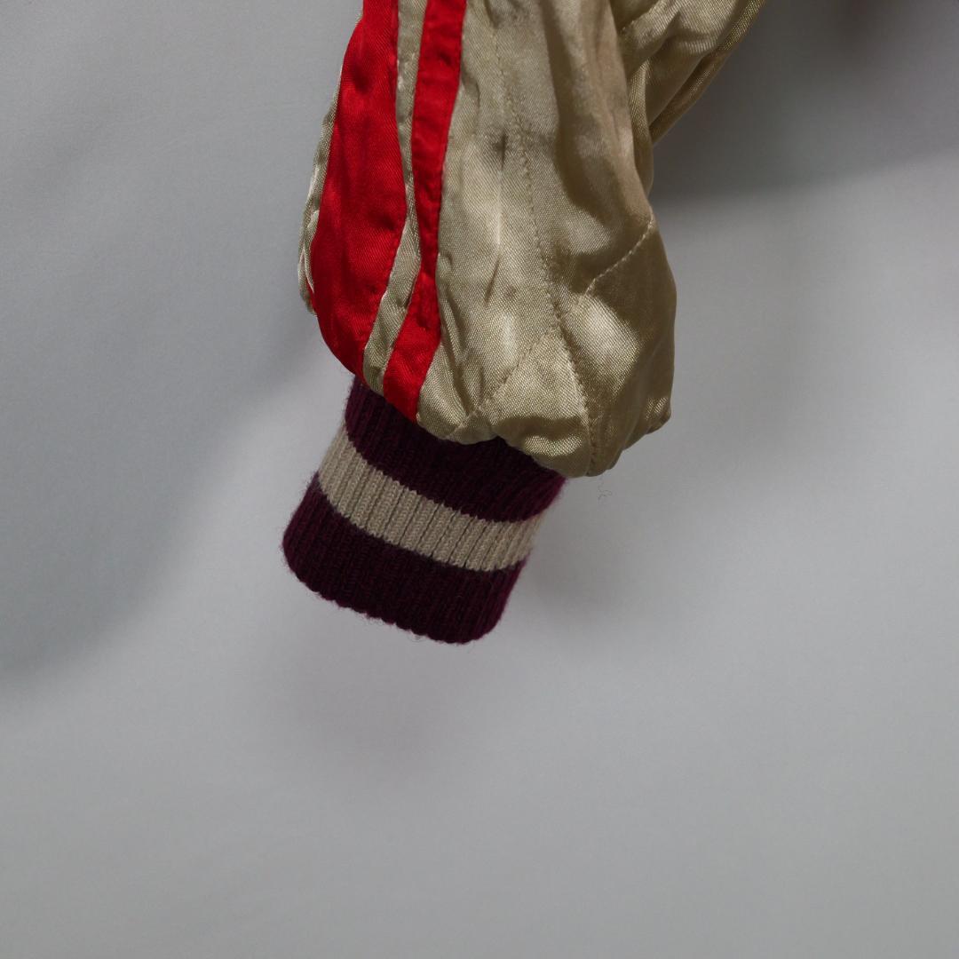 PINBALL スカジャン　リバーシブル　戦闘機　竜　富士山　ブラック　サテン