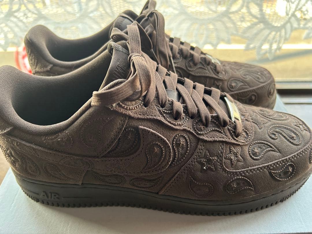 エアフォース1 バロックブラウン　ペイズリー刺繍スニーカー28cm 10インチ