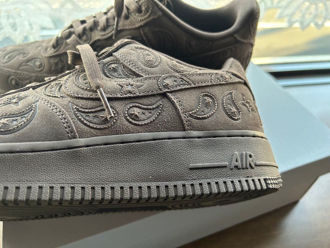 エアフォース1 バロックブラウン　ペイズリー刺繍スニーカー28cm 10インチ