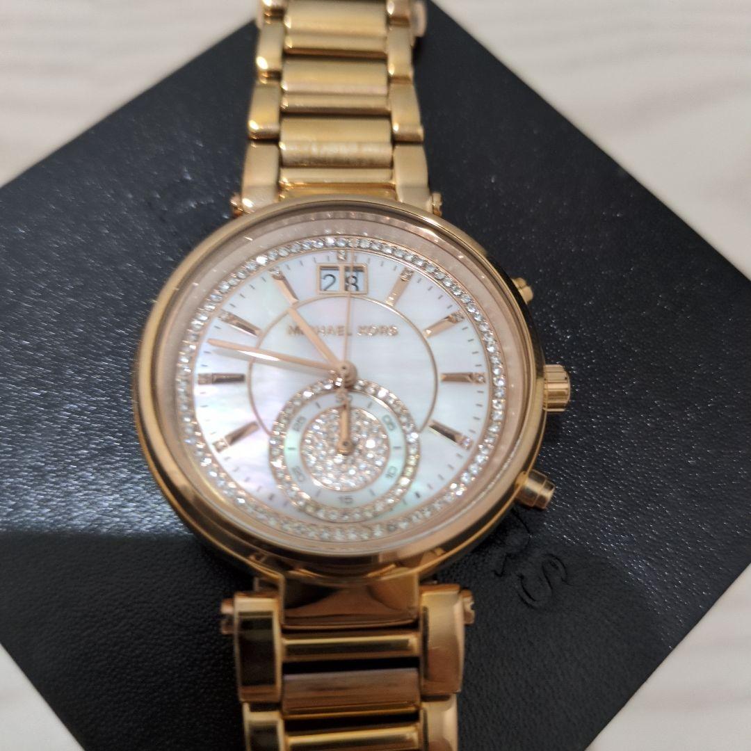 マイケルコースクロノグラフ クリスタル装飾ウォッチ（型番：MK6282）
