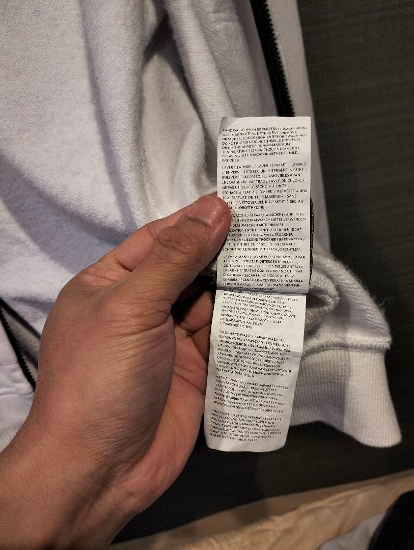 Stone  ホワイトパーカー サイズ XL