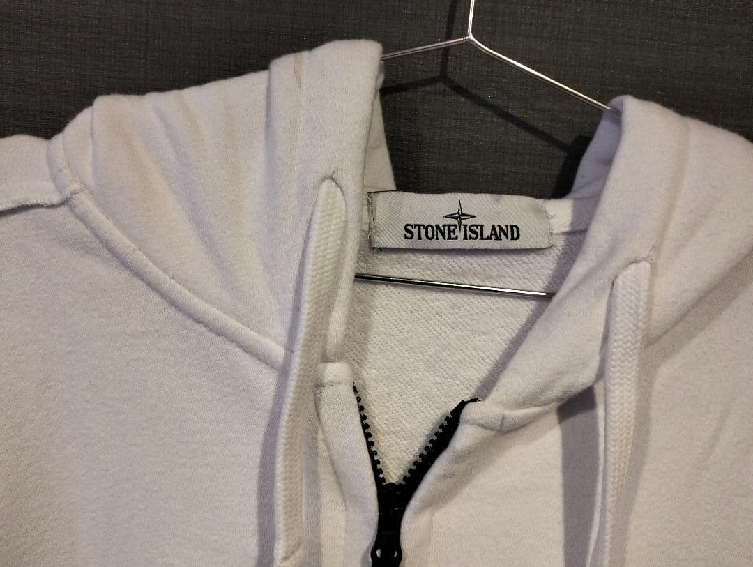 Stone  ホワイトパーカー サイズ XL
