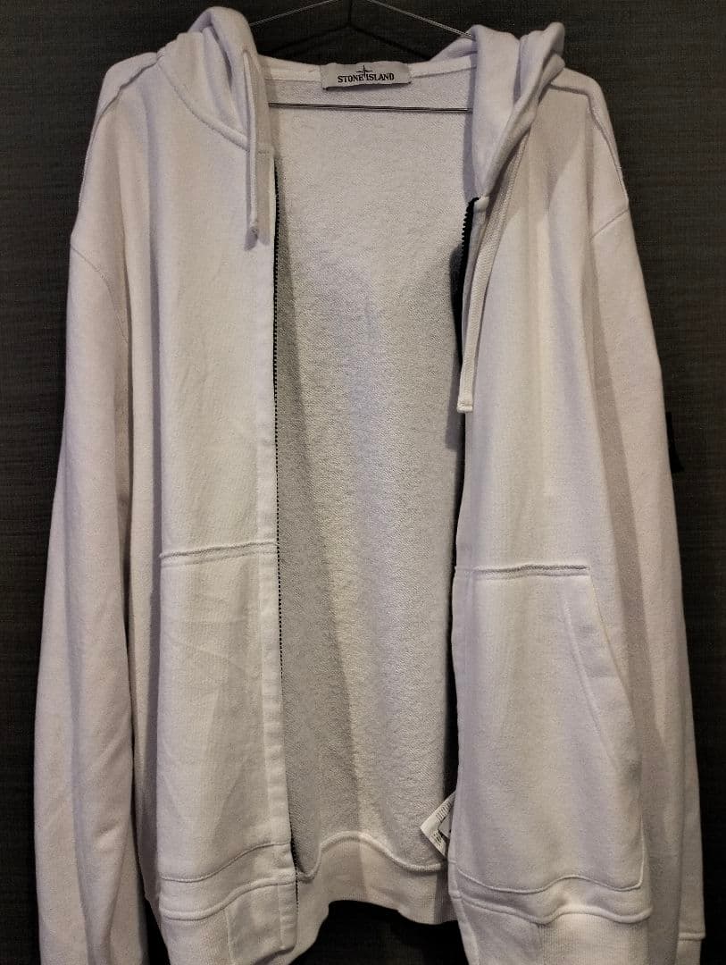 Stone  ホワイトパーカー サイズ XL