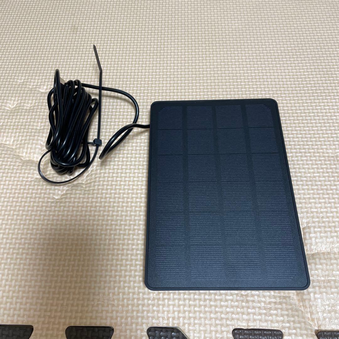 XEGA 防犯カメラ ソーラーパネル 黒 360°防犯カメラ 1台