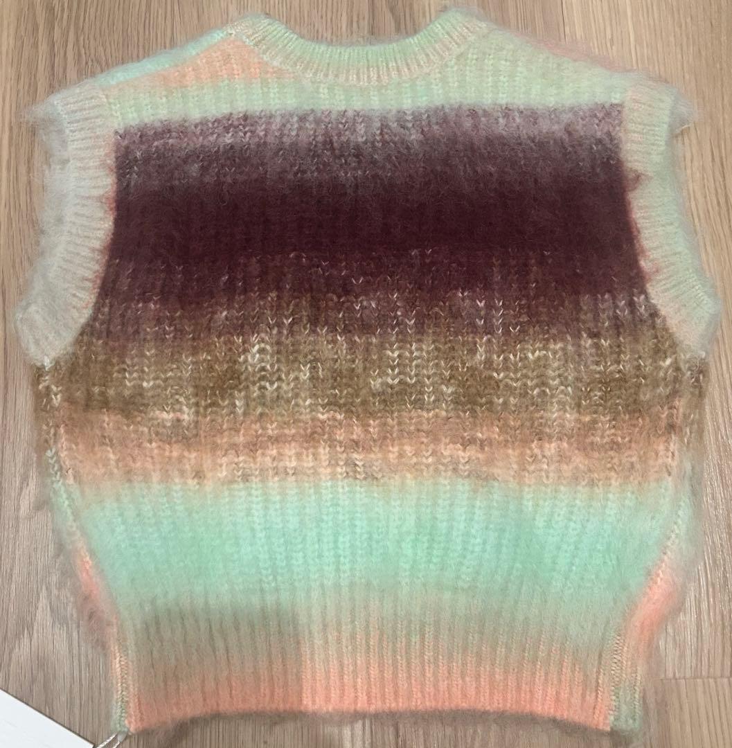 トップス PERVERZE Gradient Stripe Vest Pink