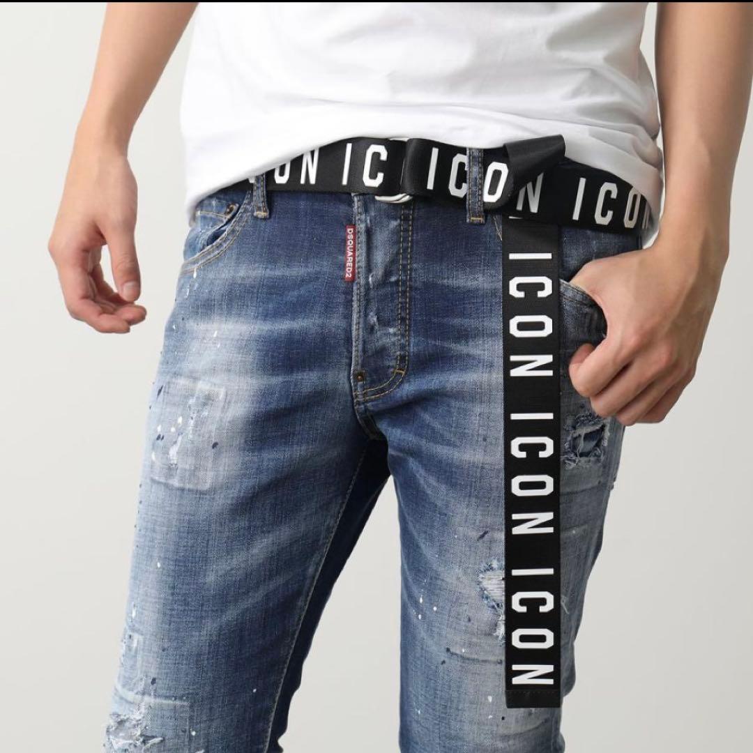 新品未使用‼️ DSQUARED2 ICONロゴ ベルト ブラック