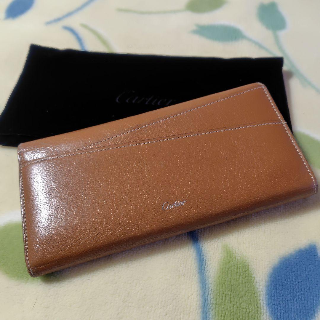 Cartier ブラウン 長財布 専用袋付き