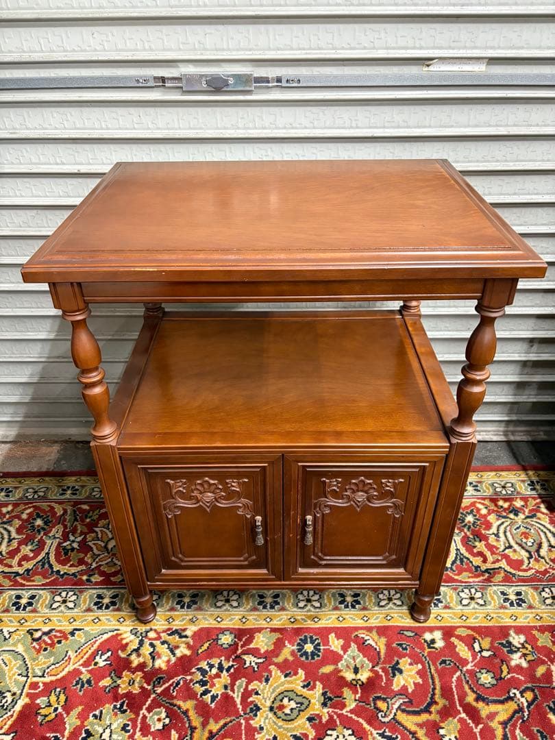 徳田家具 TOKUDA　キャビネット　電話台　昭和レトロ　ヴィンテージ