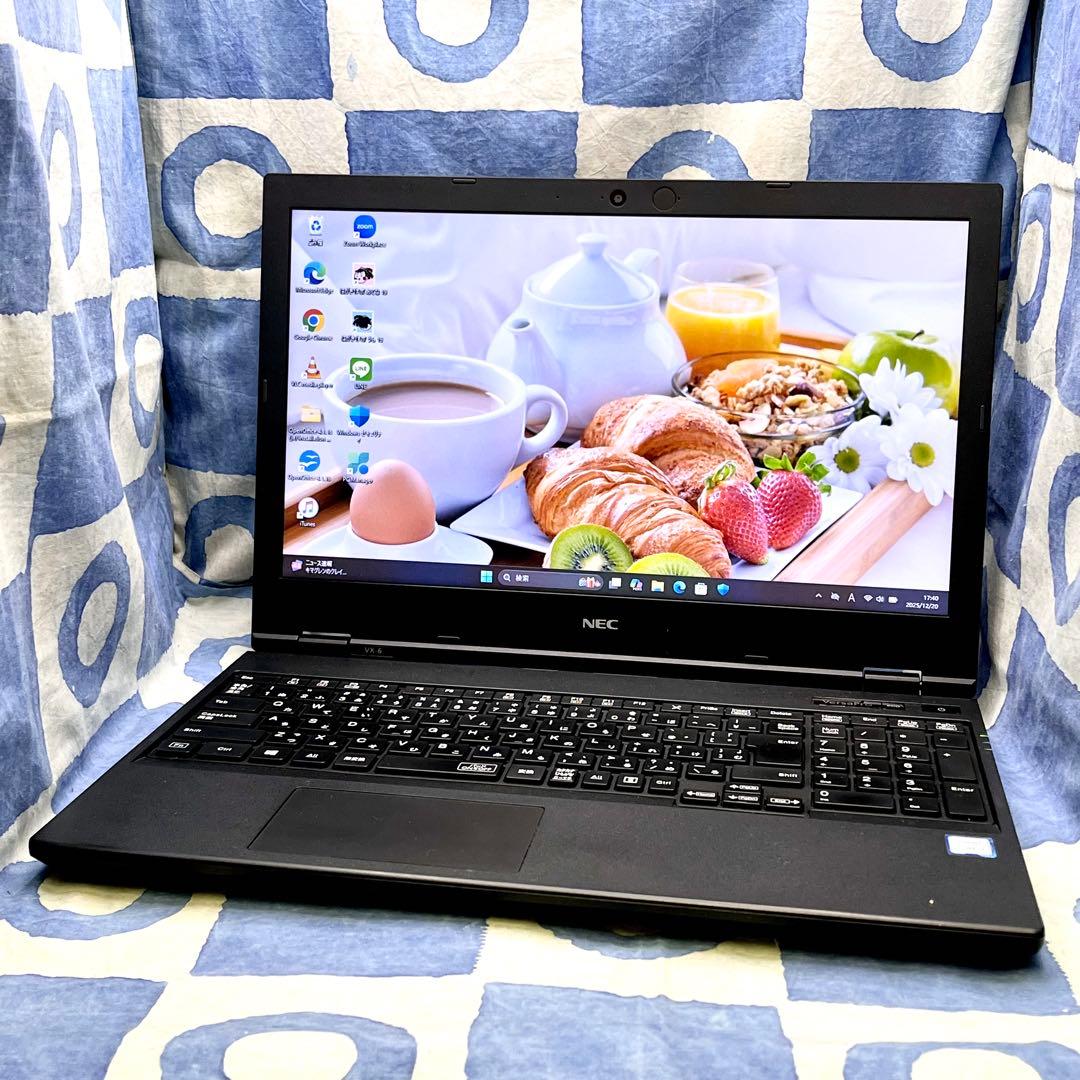 第8世代♡快適SSD +HDD☆マットな黒ノートパソコン♪カメラ付き！Win11