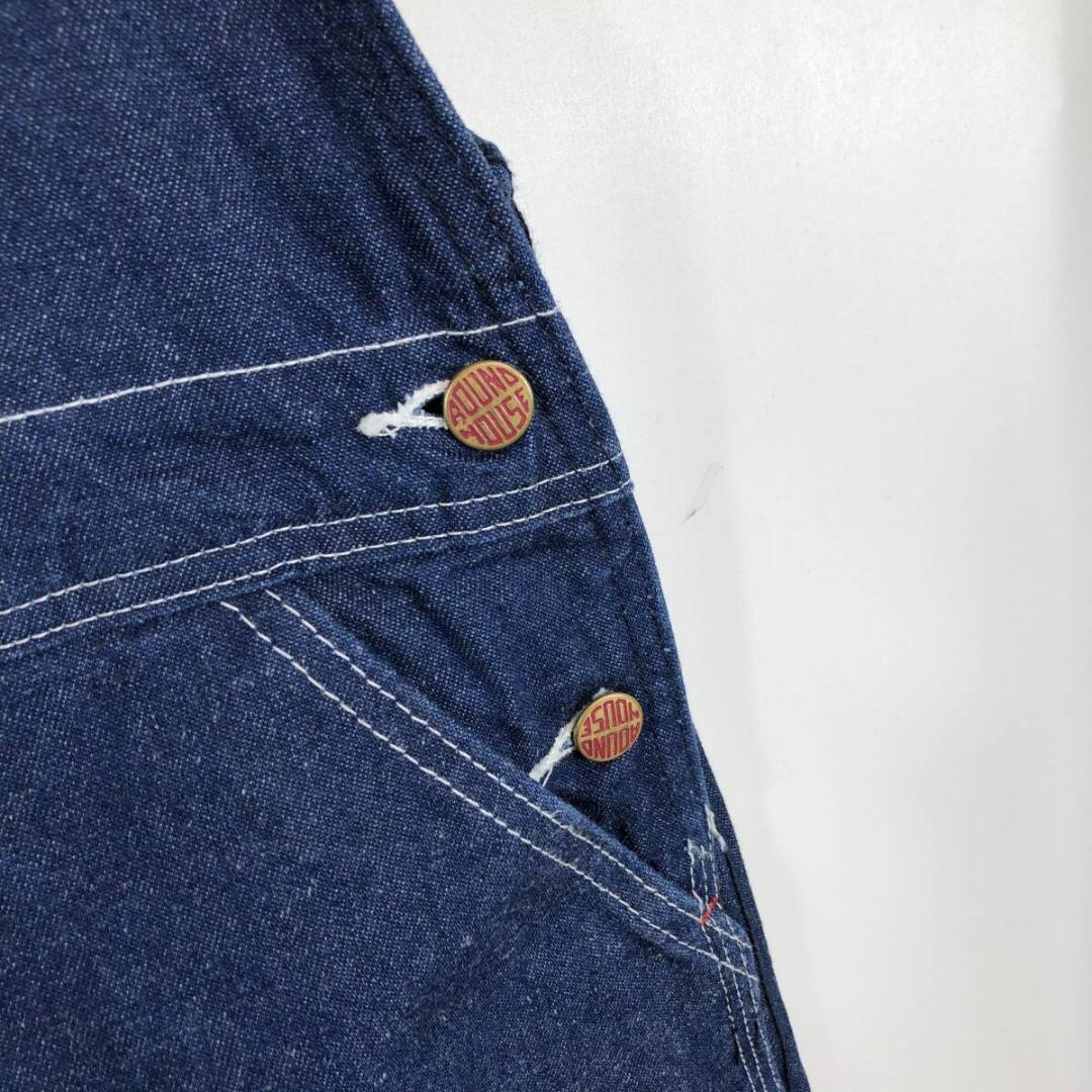 USA製 ラウンドハウス デニムオーバーオール サロペット 濃紺 W42