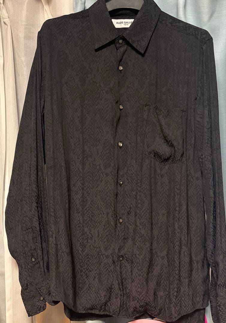 美品 ルードギャラリー SNAKE SHIRTサイズ4 蛇柄 スネークシャツ