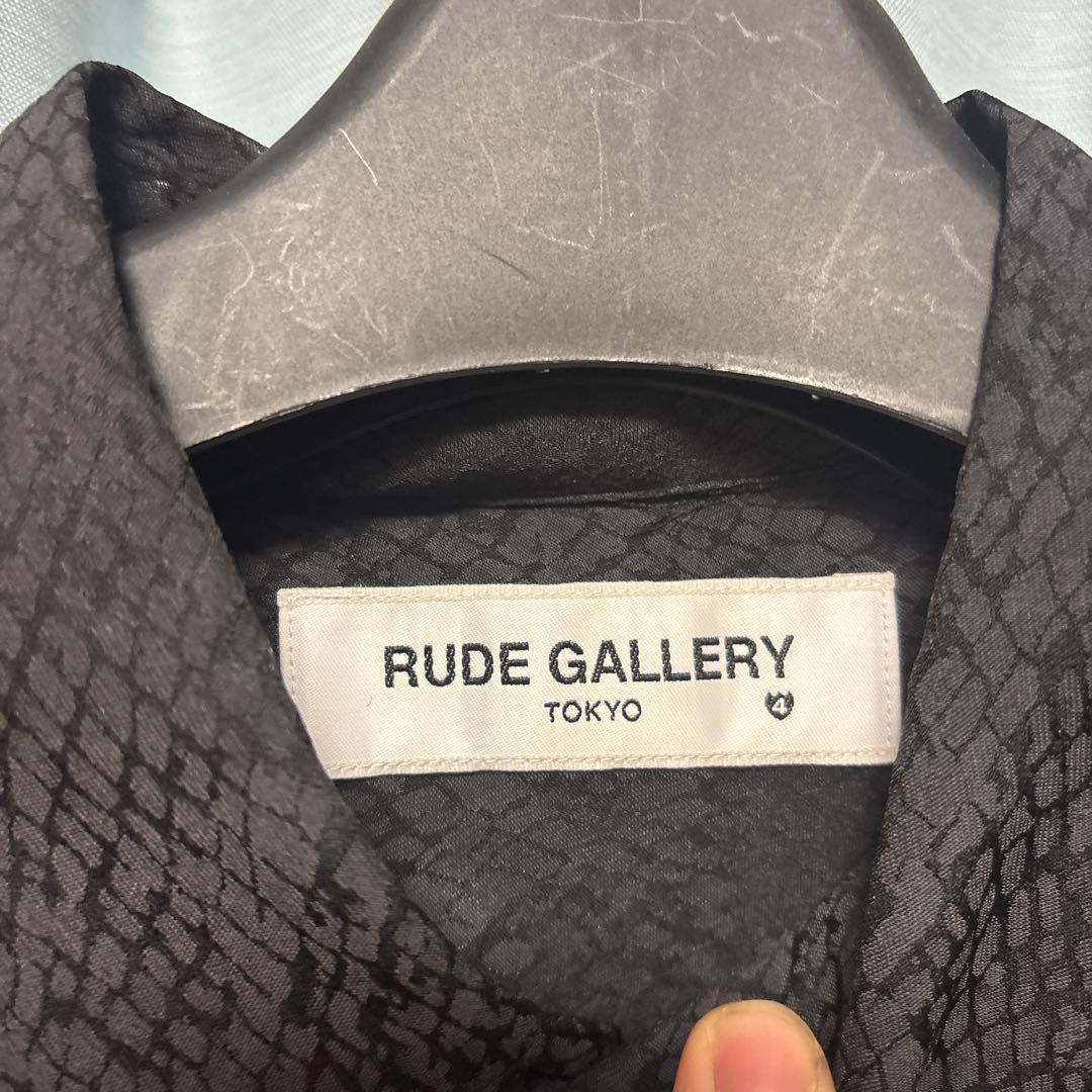 美品 ルードギャラリー SNAKE SHIRTサイズ4 蛇柄 スネークシャツ