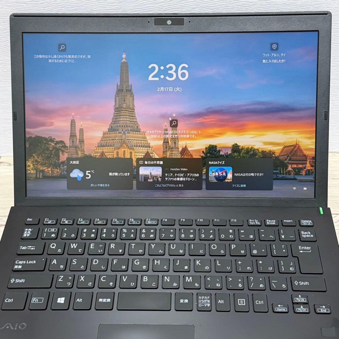 第10世代i5 VAIO Pro PG 8GB SSD256GB FHD カメラ