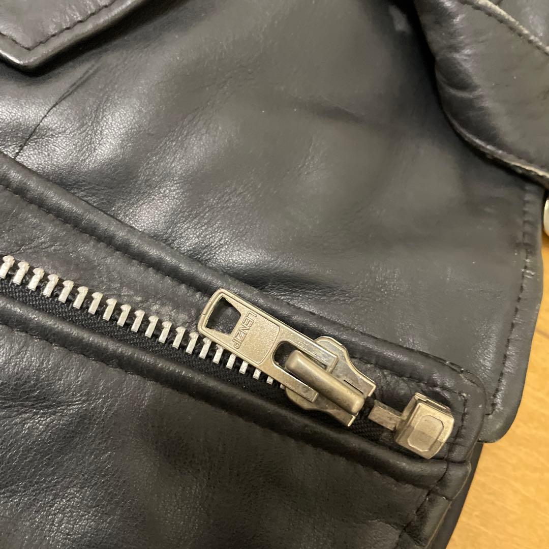 Schott ダブルライダースジャケット ブラック 38