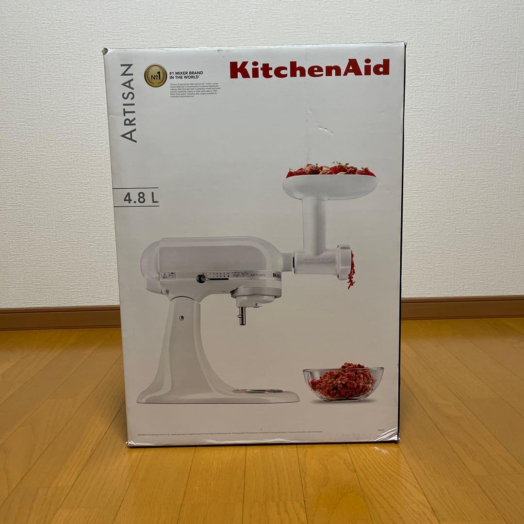 【保証期間内】キッチンエイド スタンドミキサー4.8L（ホワイト）付属品一式