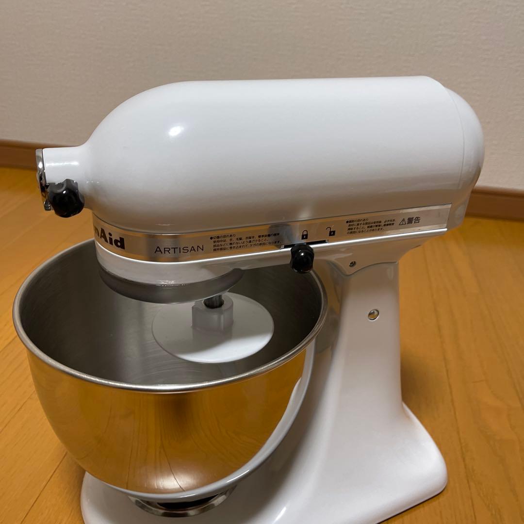 【保証期間内】キッチンエイド スタンドミキサー4.8L（ホワイト）付属品一式