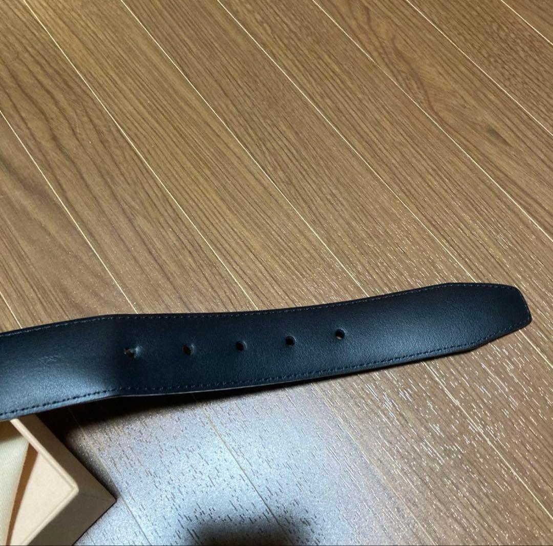 LOUIS VUITTON ダミエパターン　ブラックベルト、シルバーバックル付き