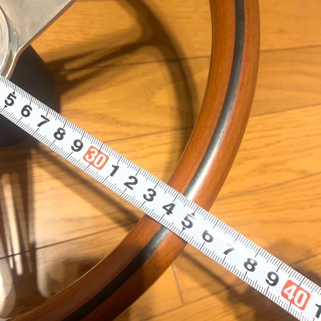 美品ナルディNardi ウッドハンドル34cm ボス付きDATSUN日産サニー