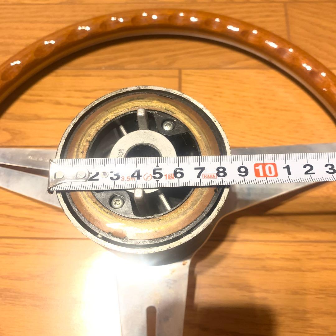 美品ナルディNardi ウッドハンドル34cm ボス付きDATSUN日産サニー